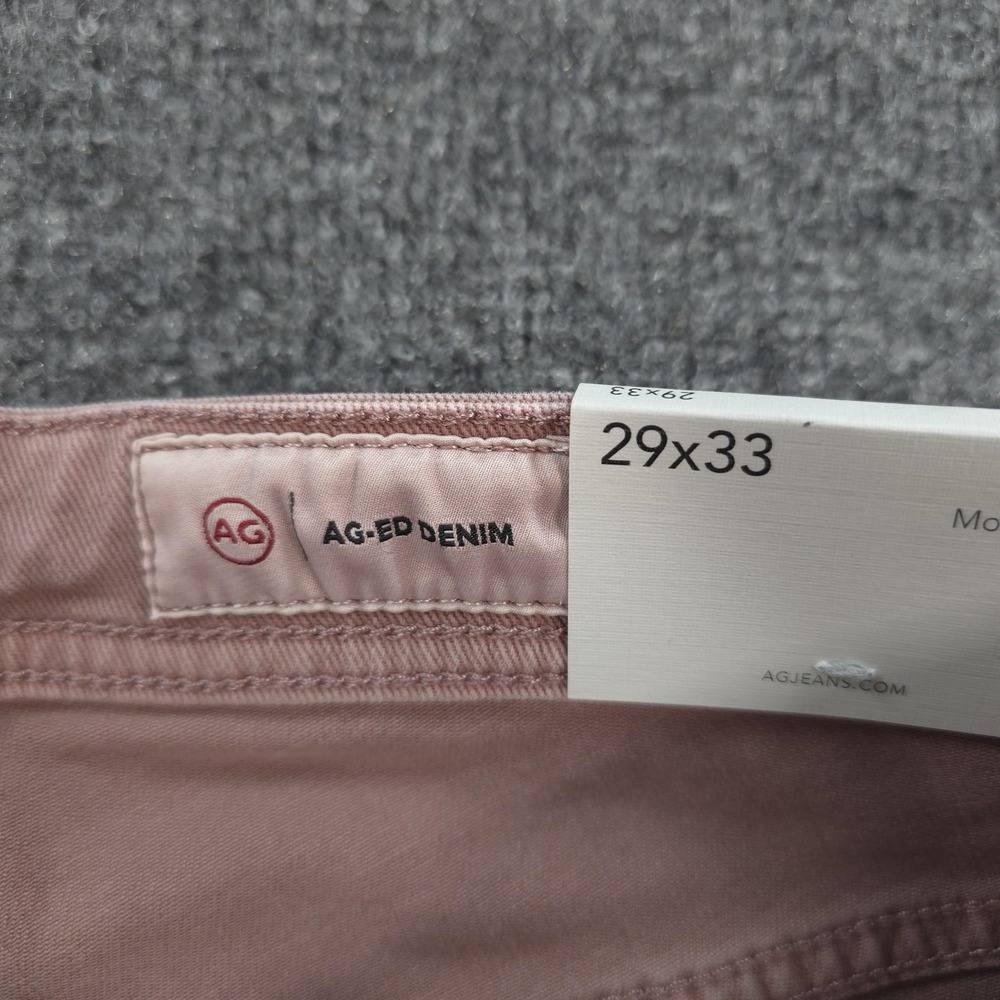 AG Jeans Mens 29x33 Pink Wild Rose Denim Tellis Modern Slim Stretch Casual NEW - Picture 5 of 15